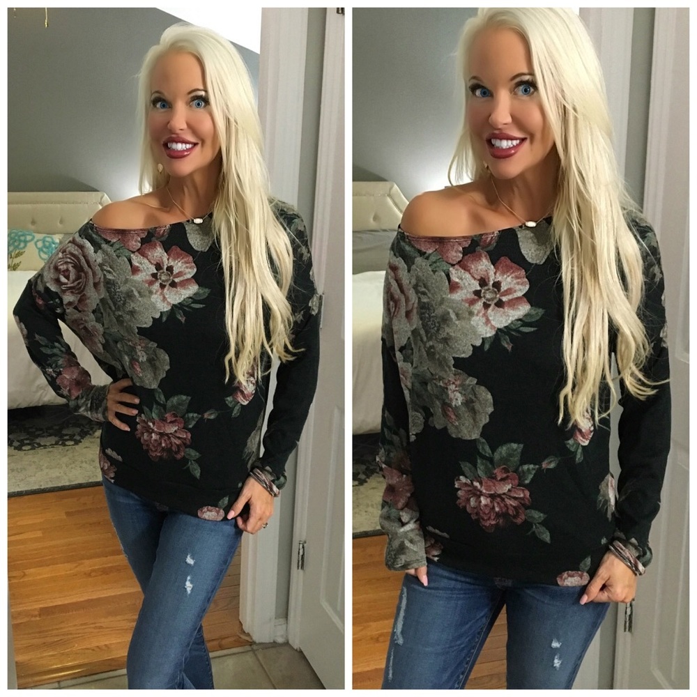 ❤️ LAST 1! Deep GreenOff Shoulder Dolman Sweater! - Picture 1 of 4